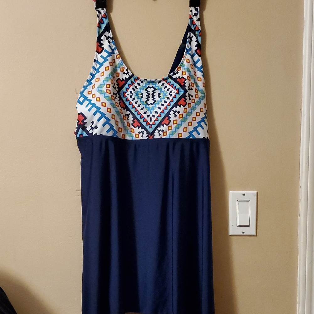 Vibrant Geometric Women's Swimdress